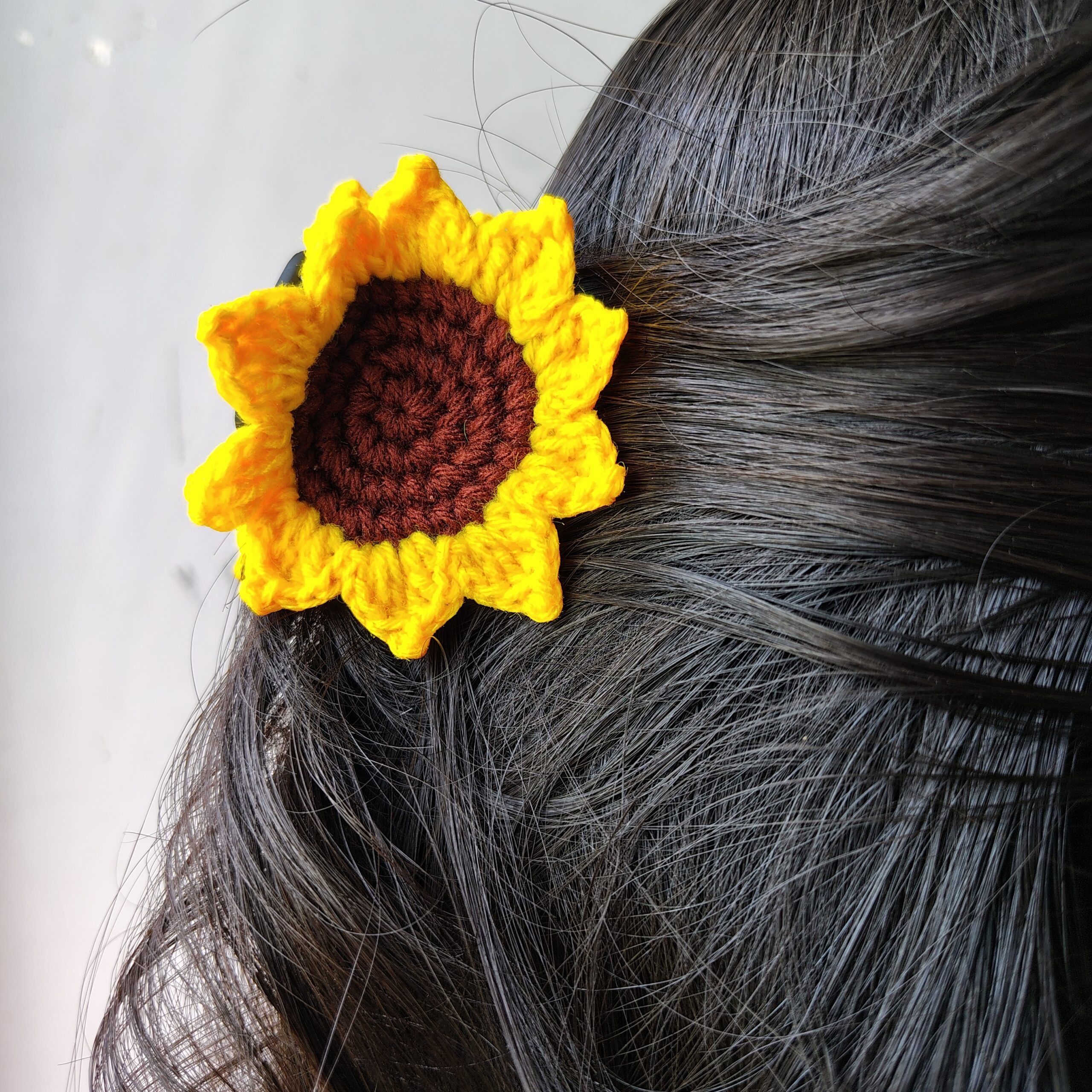 handmade crochet sunflower hair clutcher handmade crochet sunflower hair clutcher