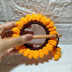 Crochet Sunflower Juda Pin